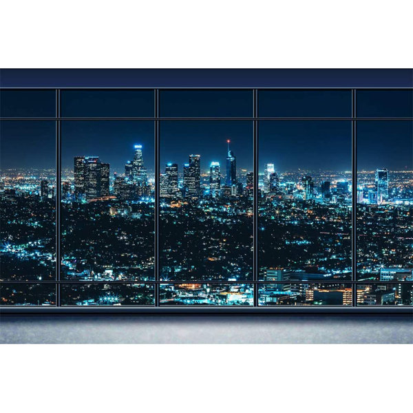 IDEA4WALL Grid City View Peel & Stick Wallpaper | Wayfair